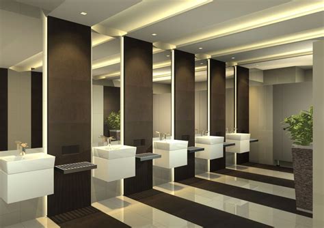 INTERIOR – OFFICE RESTROOM | Toilet design, Office bathroom design, Washroom design