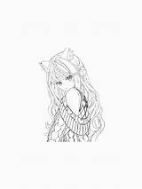 Anime Girl coloring pages sketch template