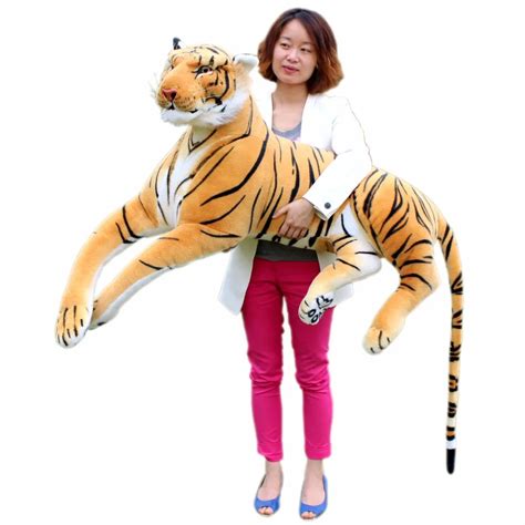 JESONN Giant Realistic Plush Toys Tiger Big Lifelike Stuffed Animals ...