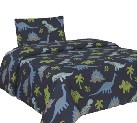 Walmart Twin Size Dino Printed Sheet Set for Kids, Boys & Girls Bedding ...