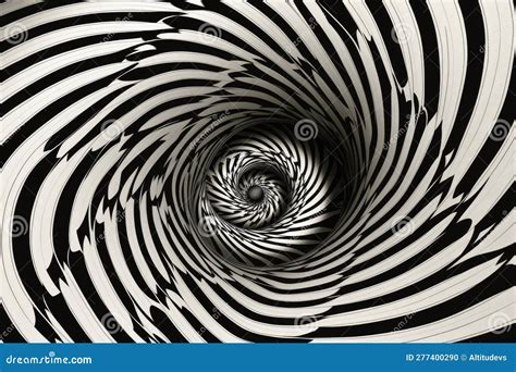 Optical Illusion of a Spinning Spiral, with the Center Staying Still Stock Illustration ...