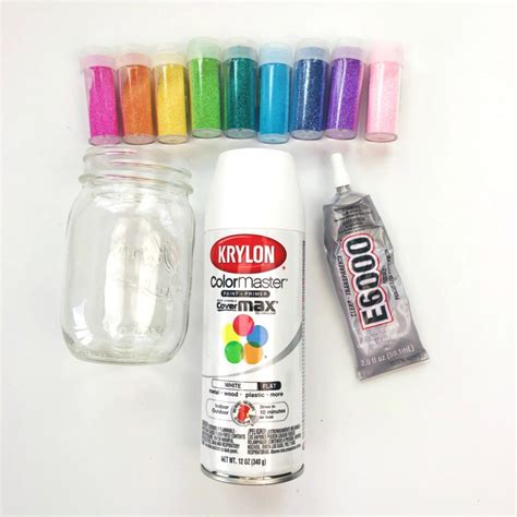 DIY Glitter Mason Jars Craft