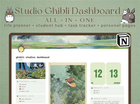 Studio Ghibli Notion Template