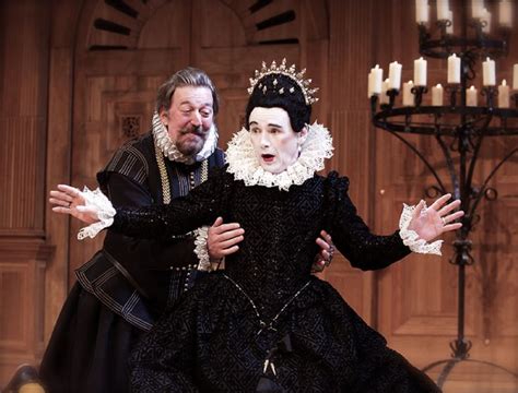 Stephen Fry as Malvolio and Mark Rylance as Olivia in Twelfth Night ...