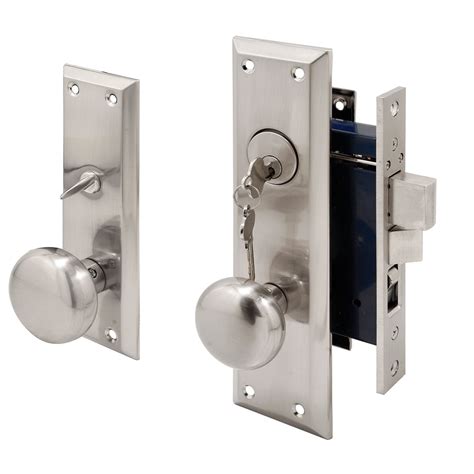 Mortise Lock Set, Satin Nickel. Left Hand, 2-1/2 in. Backset, Surface Mounted - Walmart.com