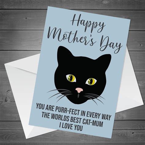 Happy Mothers Day Gift Card From The Cat Cute Kitty Mum Cards | eBay