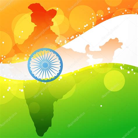 Vector indian map with flag design — Stock Vector © pinnacleanimate ...