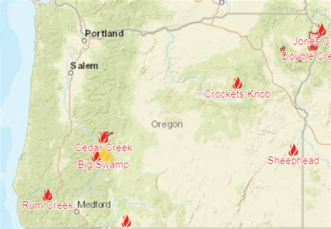 Oregon Wildfire Map, Update as PGE Outage Fears Rise Over Huge Infernos