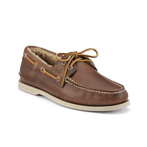 Sperry Top-Sider Authentic Original Winter Deck Shoes with Shearling Lining in Brown for Men | Lyst