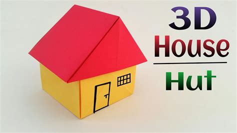 3D House / Hut 🏡 - DIY Origami Tutorial by Paper Folds ️ - YouTube