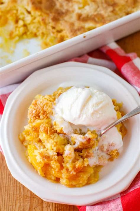 Peach Dump Cake - EASY Peach Cobbler Dump Cake!!!