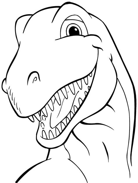 Cute T Rex Coloring Page - SusennBrennen