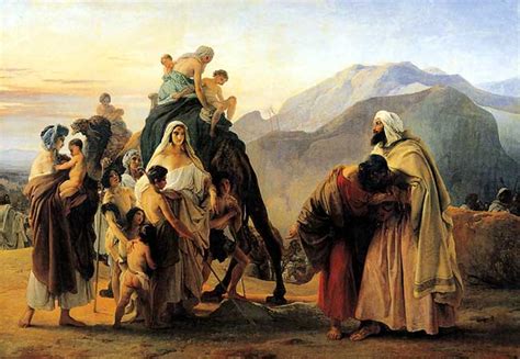 油畫 Jacob和Esau。 通过 Francesco Hayez (1791-1882, Italy) | WahooArt.com