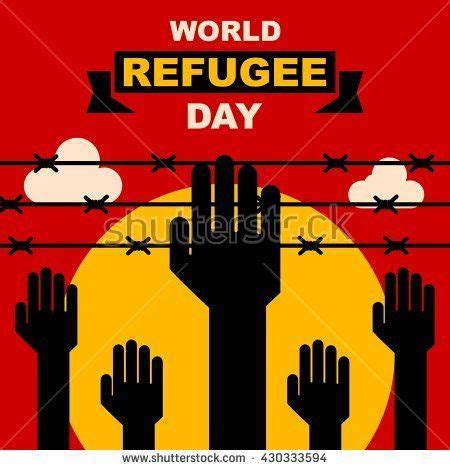 World refugee day campaign poster. Refugee awareness poster template ...