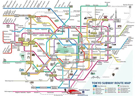 A Simple Map Of The Tokyo Metro Transit Map Tokyo Subway Train Map ...