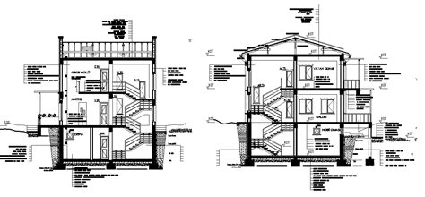 House Cross Section Autocad Drawing Download Dwg File Cadbull – NBKomputer