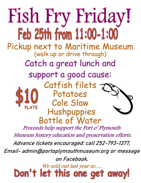 Second Annual Fish Fry Fundraiser Event 2022 – Washington County Historical Society