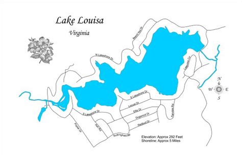 Lake Louisa, Virginia - Laser Cut Wood Map| Personal Handcrafted Displays