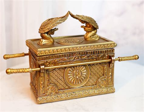 Buy Ebros Matte Gold Holy Ark Of The Covenant Religious Decorative Figurine Trinket Box ...