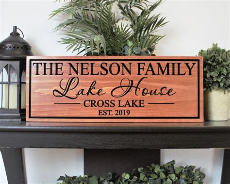 Personalized Lake house sign-gifts-decor-wood lake house decor sign ...