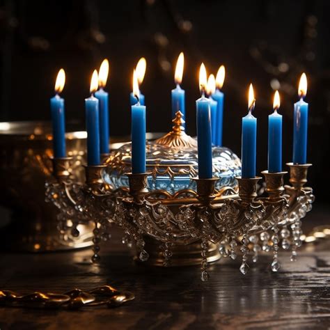 Premium AI Image | Hanukkah candles