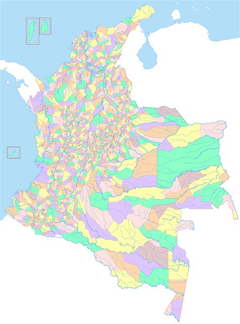 Municipios de Colombia en 2024 | Mapa de colombia, Colombia, Municipio