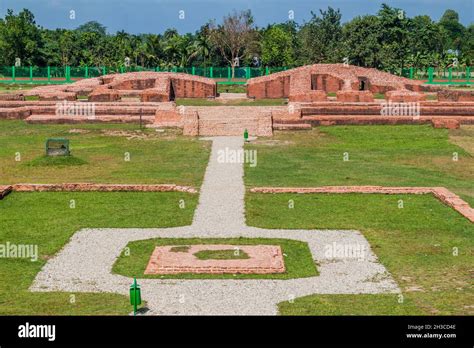 Somapuri Vihara Somapura Mahavihara , ruins of Buddhist monastic complex in Paharpur village ...