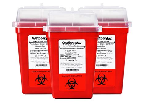 Buy OakRidge Products 1 Quart Size (Pack of 3) Sharps Disposal ...