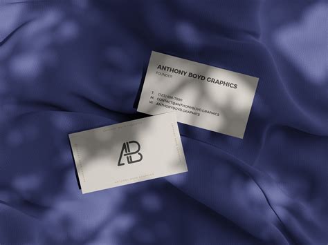 Business Card on Fabric Free Mockup — Free Mockup World