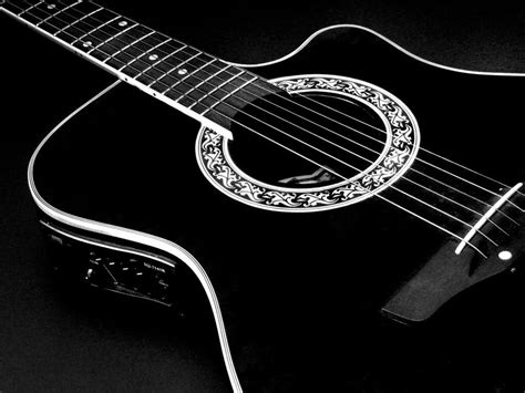 Black Acoustic Guitar Wallpapers