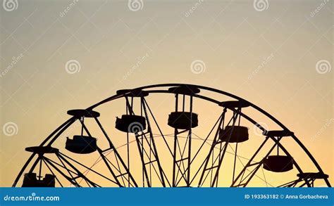 Ferris Wheel Silhouette at Sunset. Stock Footage - Video of carousel, silhouette: 193363182