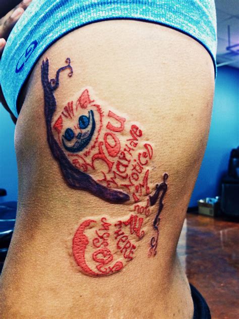 Cheshire Cat tattoo I'm in love with this tattoo. I'll have a Cheshire Cat tattoo one day ...