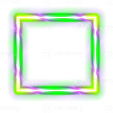 Neon frame, vibrant colored glowing neon frame with transparent background 12225832 PNG