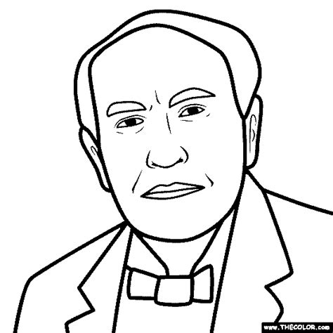 Thomas Edison Coloring Page