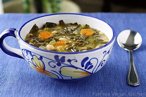 Collard Greens and White Bean Soup | FatFree Vegan Kitchen