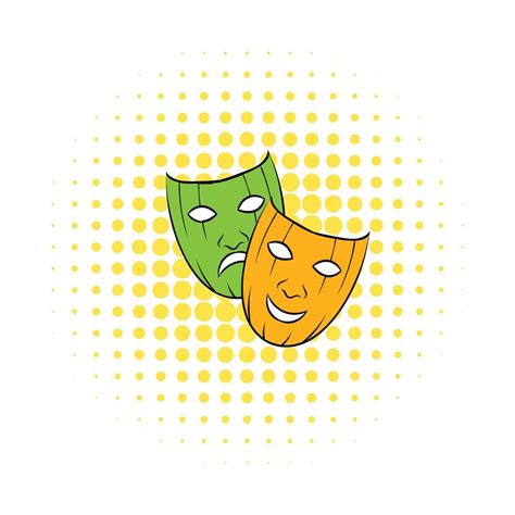 Comedy tragic and comics masks icon 14074503 Vector Art at Vecteezy