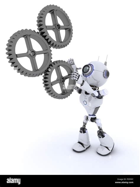 3d render robot gear mechanism hi-res stock photography and images - Alamy