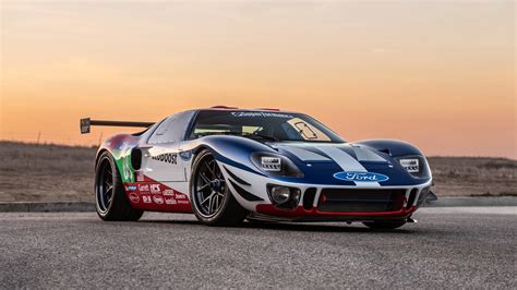 Ford GT40, Ford, vehicle, front angle view HD Wallpaper