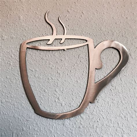 Coffee Cup Aluminum Metal Wall Art Decoration 10 Skilwerx 8x7 - Etsy