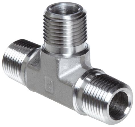 Parker Edelstahl 316 Rohrverschraubungen, Tee, NPT Stecker X NPT Stecker X NPT Stecker : Amazon ...