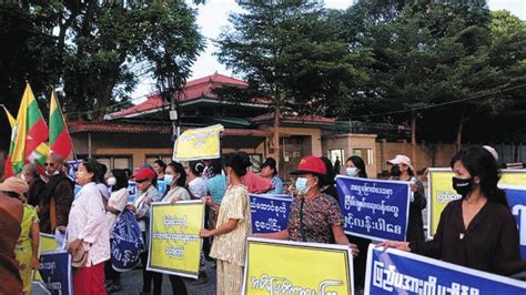 Myanmar pro-military factions hold an unusual protest demonstration in ...