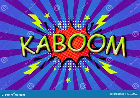 KABOOM Comic Speech 3d Text Style Effect Stock Vector - Illustration of poster, super: 215032308