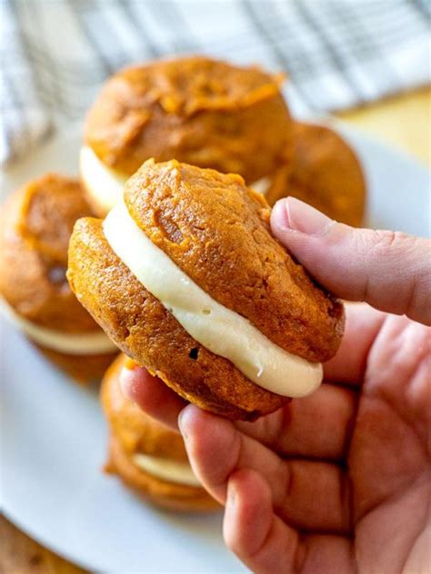 Pumpkin Whoopie Pies With Cream Cheese • Food Folks and Fun