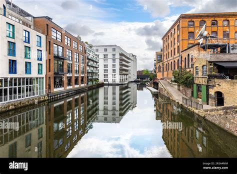 Regent's Canal as it passes through the famous Camden Town Stock Photo ...