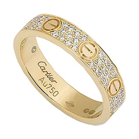 Cartier Yellow Gold Pave Diamond Love Ring | ubicaciondepersonas.cdmx.gob.mx