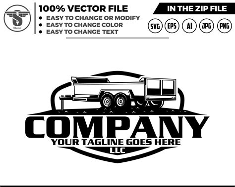 Silhouette Dump Trailer Logo Trailer Towing Logo Truck - Etsy