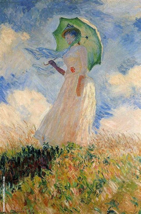 Woman with Parasol 1875 by Claude Monet | Oil Painting Reproduction