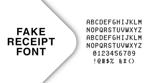 Fake Receipt Font: Craft Authenticity