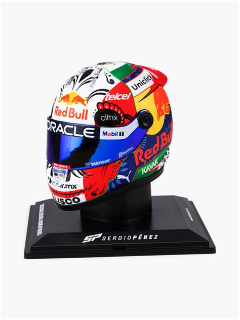 Oracle Red Bull Racing Shop: 1:4 Checo Perez Mexico GP 2022 Mini Helmet ...