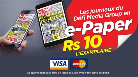 Les journaux du Défi Media Group en e-Paper à Rs 10 l’exemplaire ...